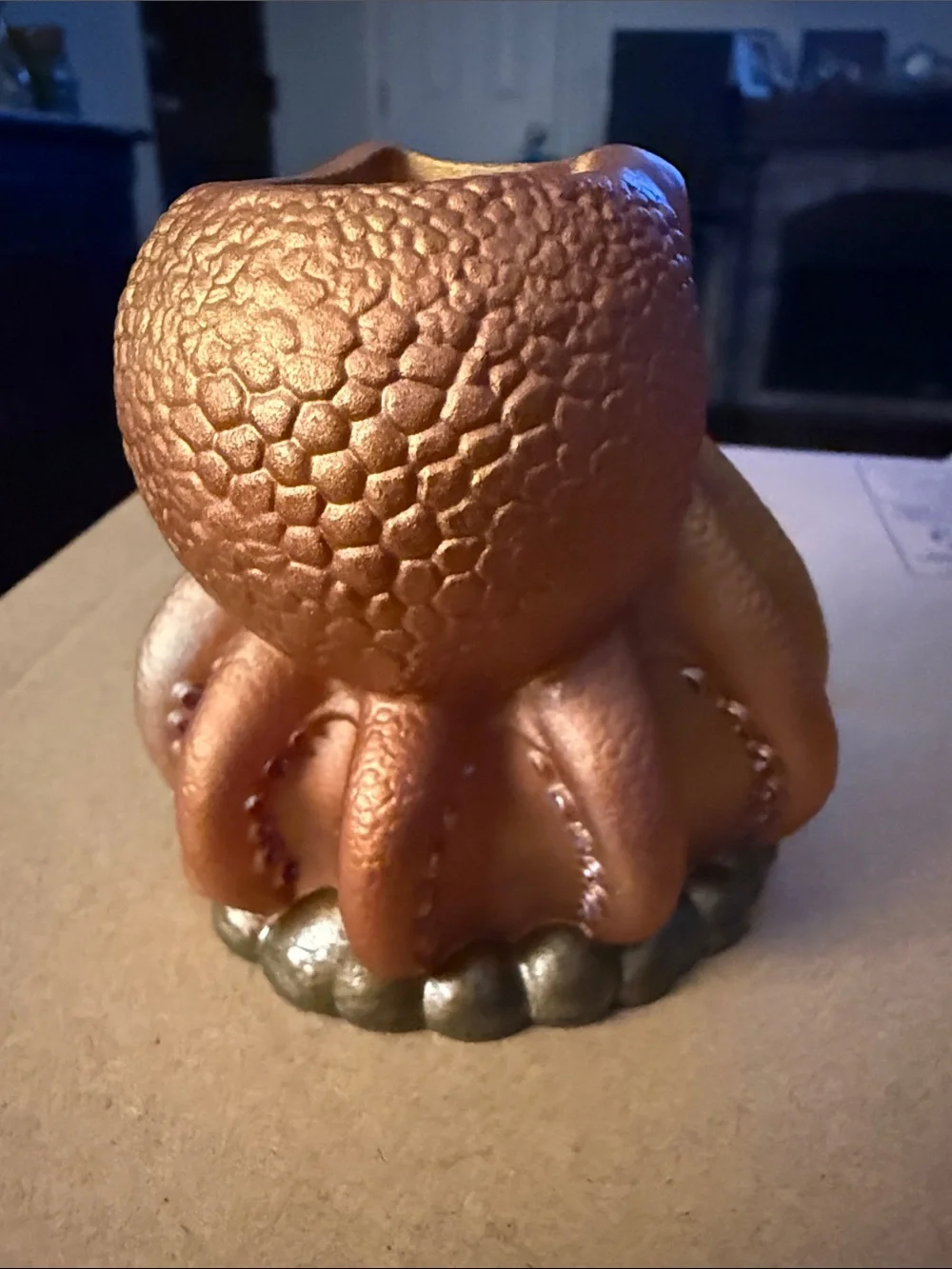 Metallic Gold Resin Octopus Accent Vase - Home Accents